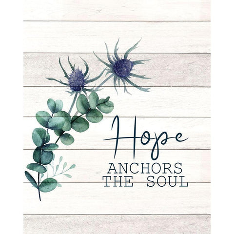 Hope Anchors Black Modern Wood Framed Art Print by Allen, Kimberly