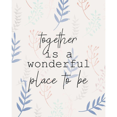 Together Place Black Modern Wood Framed Art Print by Allen, Kimberly
