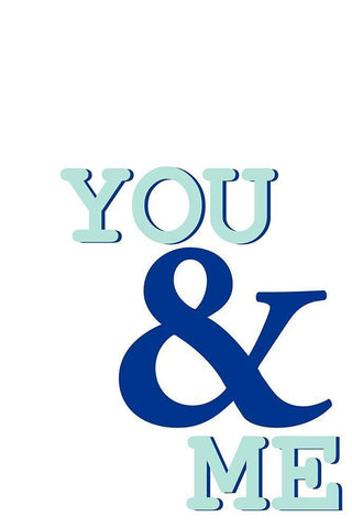 You Me White Modern Wood Framed Art Print with Double Matting by Allen, Kimberly