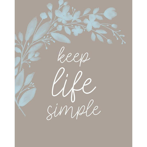 Keep Life Simple Branch V2 Gold Ornate Wood Framed Art Print with Double Matting by Allen, Kimberly