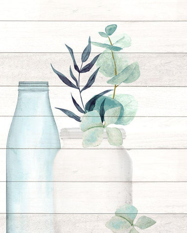 Seaglass 1 White Modern Wood Framed Art Print with Double Matting by Allen, Kimberly