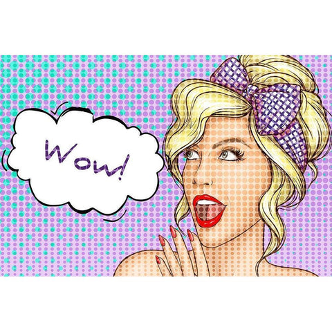 Wow 1 Gold Ornate Wood Framed Art Print with Double Matting by Allen, Kimberly