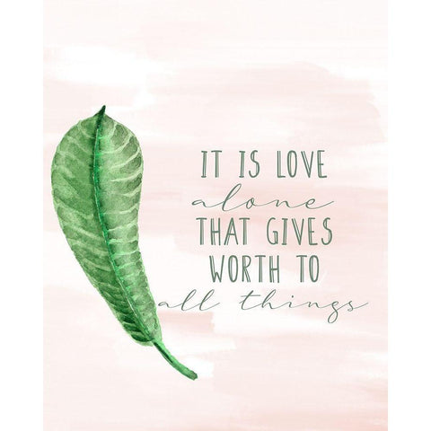 It is Love Alone Black Modern Wood Framed Art Print with Double Matting by Allen, Kimberly