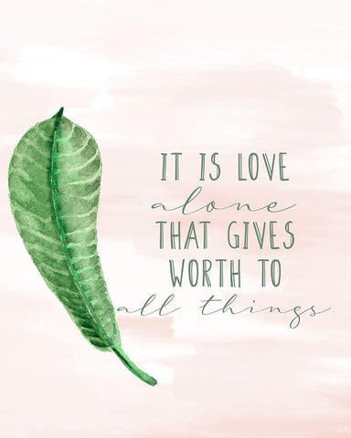 It is Love Alone White Modern Wood Framed Art Print with Double Matting by Allen, Kimberly