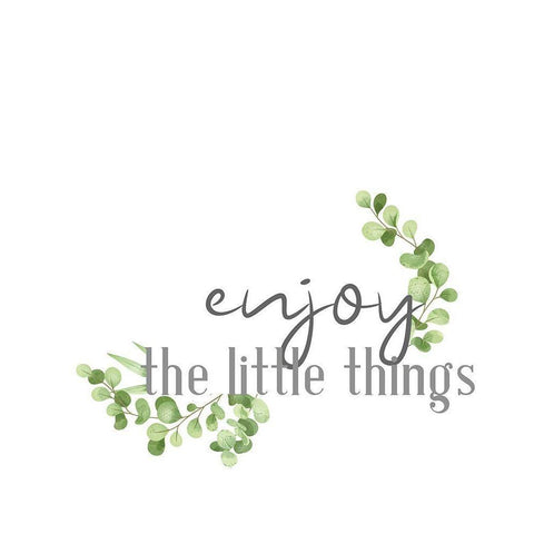 The Little Things v1 Black Modern Wood Framed Art Print with Double Matting by Allen, Kimberly