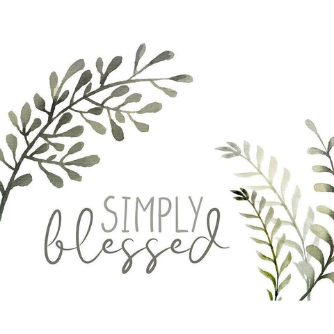 Simple Blessed Branches Black Modern Wood Framed Art Print by Allen, Kimberly