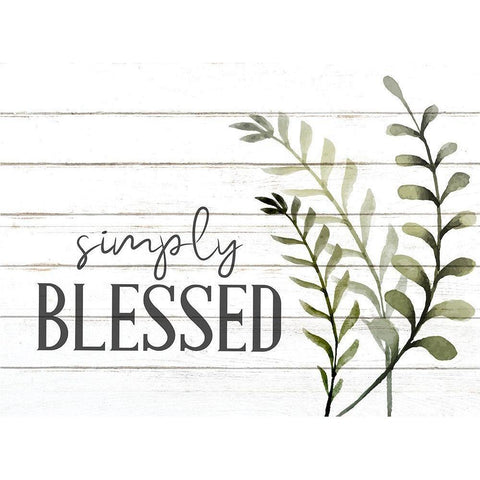 Simply Blessed Sage Black Modern Wood Framed Art Print by Allen, Kimberly