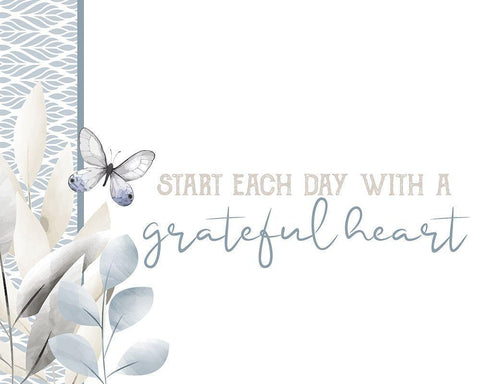Grateful 13 White Modern Wood Framed Art Print with Double Matting by Allen, Kimberly