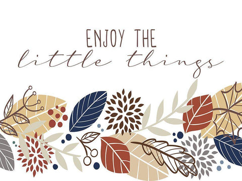 Enjoy the Little Things White Modern Wood Framed Art Print with Double Matting by Allen, Kimberly