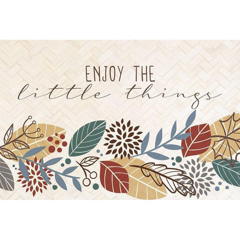 Enjoy the Little Things Black Modern Wood Framed Art Print with Double Matting by Allen, Kimberly