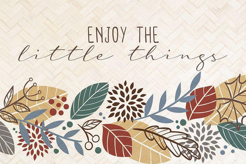 Enjoy the Little Things White Modern Wood Framed Art Print with Double Matting by Allen, Kimberly