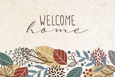 Welcome Home White Modern Wood Framed Art Print with Double Matting by Allen, Kimberly