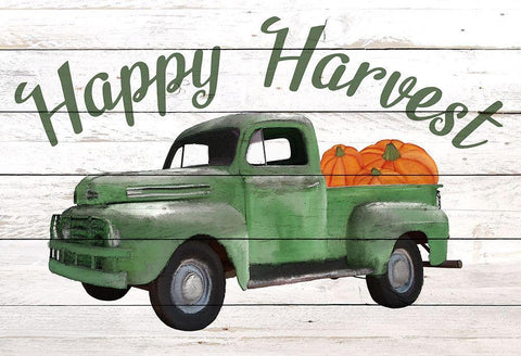 Happy Harvest Black Ornate Wood Framed Art Print with Double Matting by Allen, Kimberly