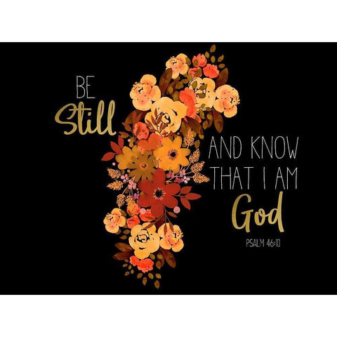 Be Still Spice floral v2 White Modern Wood Framed Art Print by Allen, Kimberly