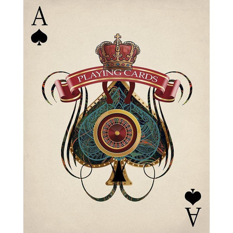 Playing Cards 2 Gold Ornate Wood Framed Art Print with Double Matting by Allen, Kimberly