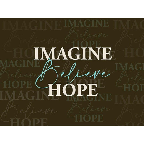 Imagine White Modern Wood Framed Art Print by Allen, Kimberly