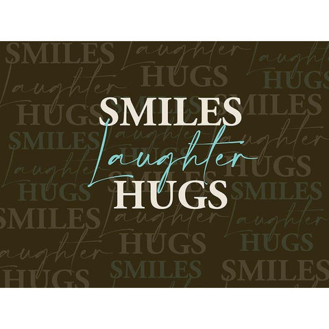 Smiles White Modern Wood Framed Art Print by Allen, Kimberly