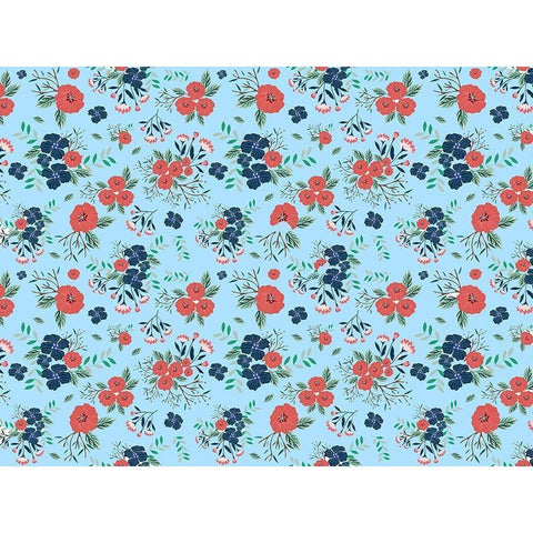 Floral Fun 2 Black Modern Wood Framed Art Print with Double Matting by Allen, Kimberly