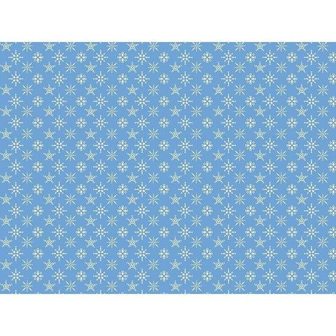 Blue Snowflakes Black Modern Wood Framed Art Print with Double Matting by Allen, Kimberly