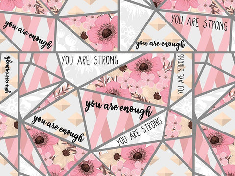 You Are Pink Black Ornate Wood Framed Art Print with Double Matting by Allen, Kimberly