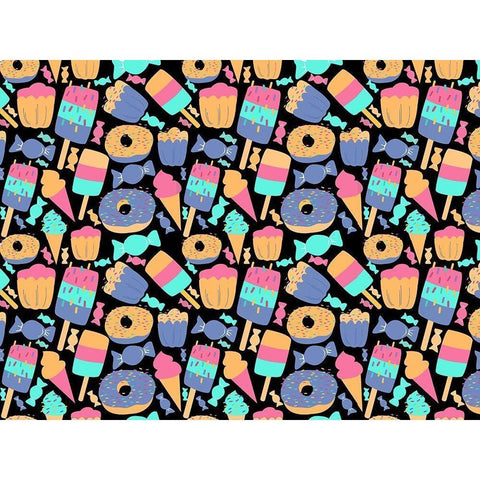 Sweets Black Modern Wood Framed Art Print with Double Matting by Allen, Kimberly