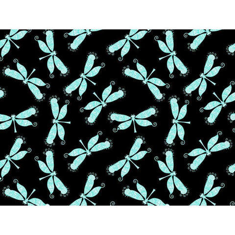 Dragonflies Black Modern Wood Framed Art Print with Double Matting by Allen, Kimberly