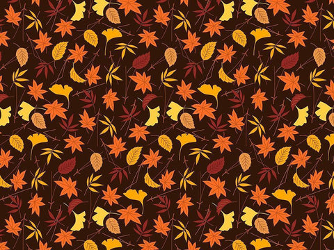 Falling leaves White Modern Wood Framed Art Print with Double Matting by Allen, Kimberly