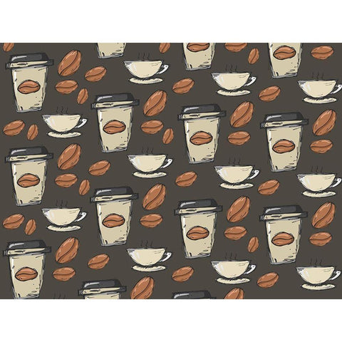 I Love Coffee Black Modern Wood Framed Art Print with Double Matting by Allen, Kimberly