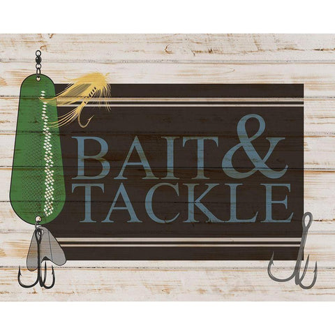 Bait and Tackle Gold Ornate Wood Framed Art Print with Double Matting by Allen, Kimberly