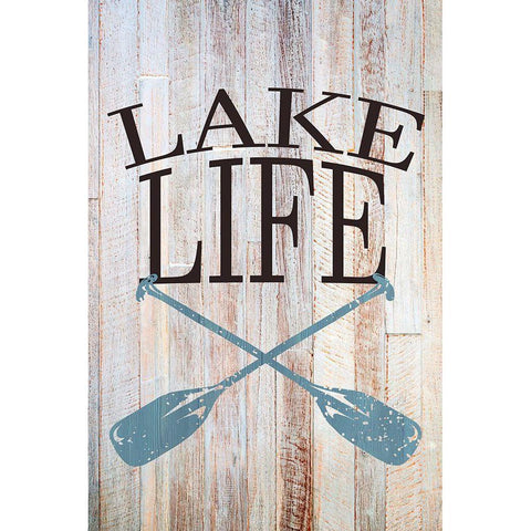Lake Life Black Modern Wood Framed Art Print by Allen, Kimberly