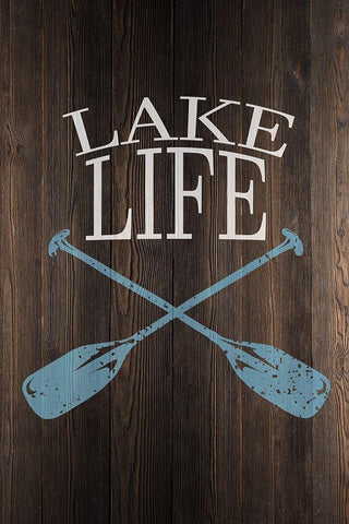 Lake Life White Modern Wood Framed Art Print with Double Matting by Allen, Kimberly