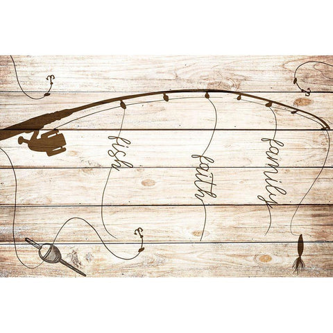 Family Faith Fish White Modern Wood Framed Art Print by Allen, Kimberly