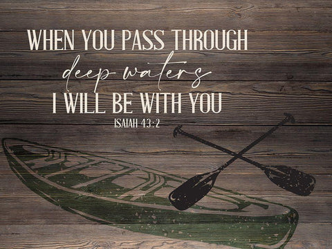 Deep Waters White Modern Wood Framed Art Print with Double Matting by Allen, Kimberly