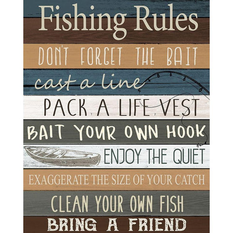 Fishing v2 Gold Ornate Wood Framed Art Print with Double Matting by Allen, Kimberly