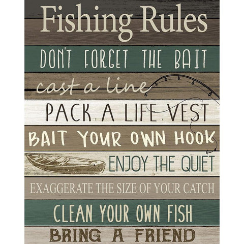 Fishing Black Modern Wood Framed Art Print by Allen, Kimberly