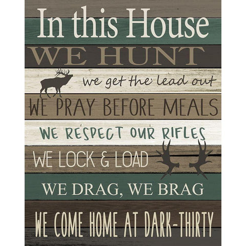 In this House White Modern Wood Framed Art Print by Allen, Kimberly