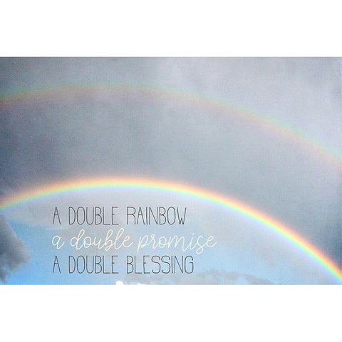 Double Rainbow Black Modern Wood Framed Art Print with Double Matting by Allen, Kimberly