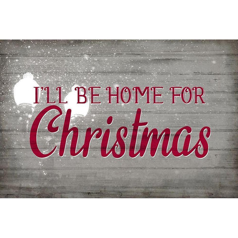 Home for Christmas Black Modern Wood Framed Art Print by Allen, Kimberly