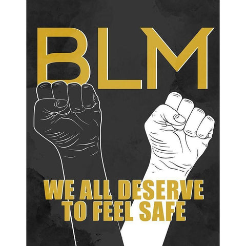 BLM 1 White Modern Wood Framed Art Print by Allen, Kimberly