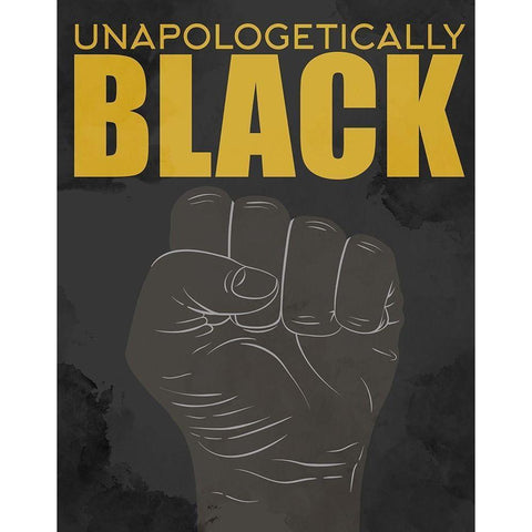 BLM 3 Unapologetically Gold Ornate Wood Framed Art Print with Double Matting by Allen, Kimberly