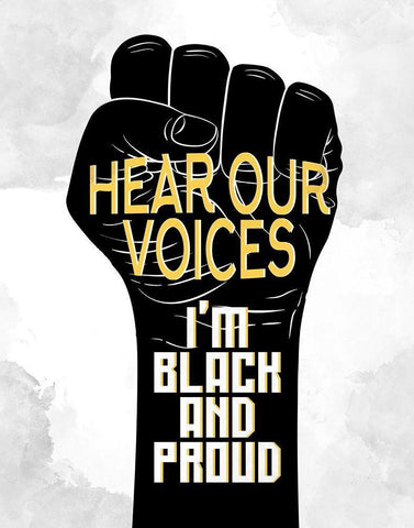 Hear Our Voices Black Ornate Wood Framed Art Print with Double Matting by Allen, Kimberly