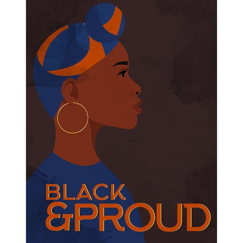 Black and Proud Woman White Modern Wood Framed Art Print by Allen, Kimberly