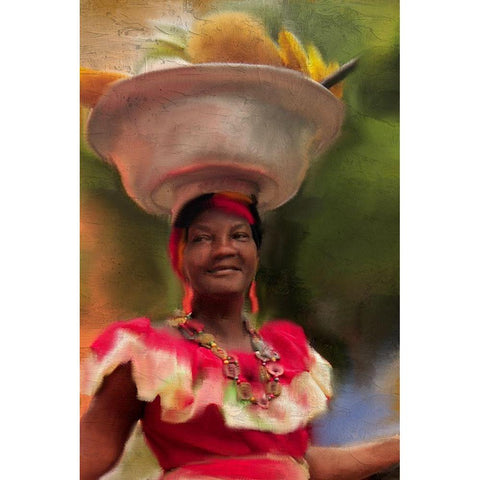 Fruit Bowl Black Modern Wood Framed Art Print with Double Matting by Allen, Kimberly