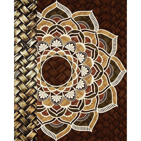 Mandala Weave 1 Gold Ornate Wood Framed Art Print with Double Matting by Allen, Kimberly