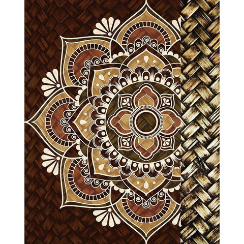 Mandala Weave 2 Black Modern Wood Framed Art Print with Double Matting by Allen, Kimberly