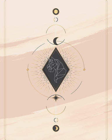 Tarot 1 Black Ornate Wood Framed Art Print with Double Matting by Allen, Kimberly
