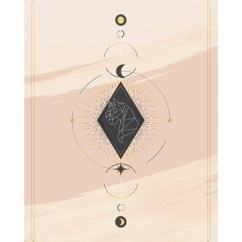 Tarot 1 Black Modern Wood Framed Art Print with Double Matting by Allen, Kimberly