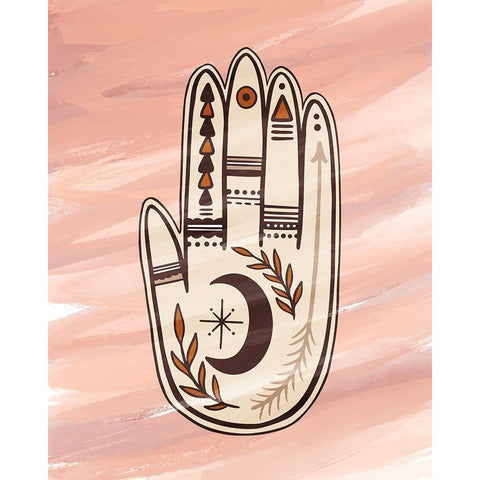 Palmistry 1 Gold Ornate Wood Framed Art Print with Double Matting by Allen, Kimberly