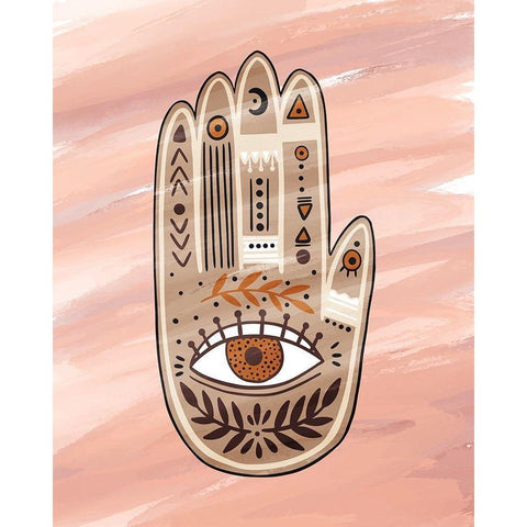 Palmistry 2 Black Modern Wood Framed Art Print with Double Matting by Allen, Kimberly