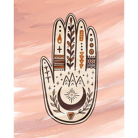 Palmistry 3 Gold Ornate Wood Framed Art Print with Double Matting by Allen, Kimberly